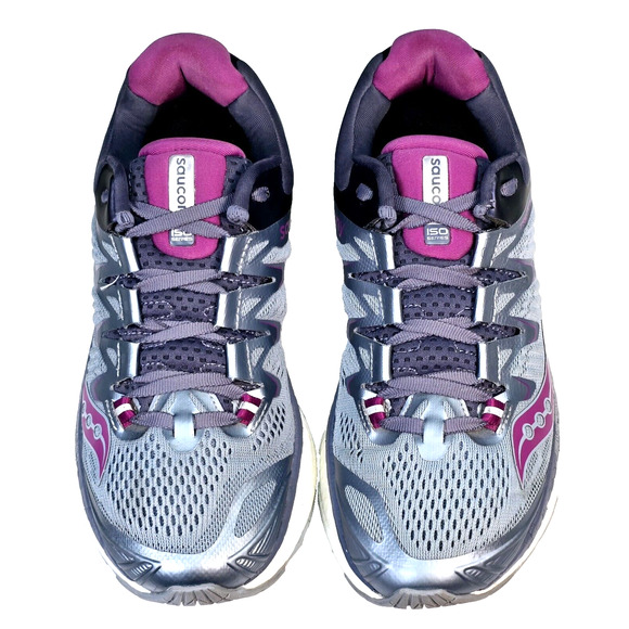 Saucony Women's Triumph ISO 4 Size 6.5 Running Shoes Fog Grey Purple S10413-1 - Picture 5 of 9